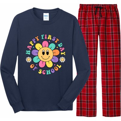 Happy First Day Of School Teacher Back To School Boy Girl Long Sleeve Pajama Set