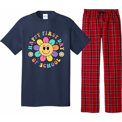 Happy First Day Of School Teacher Back To School Boy Girl Pajama Set