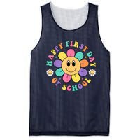 Happy First Day Of School Teacher Back To School Boy Girl Mesh Reversible Basketball Jersey Tank