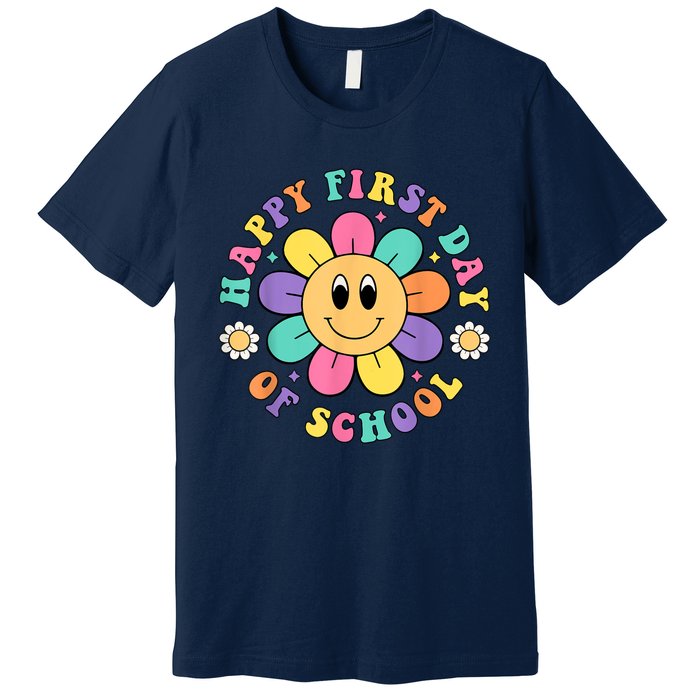 Happy First Day Of School Teacher Back To School Boy Girl Premium T-Shirt