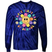 Happy First Day Of School Teacher Back To School Boy Girl Tie-Dye Long Sleeve Shirt