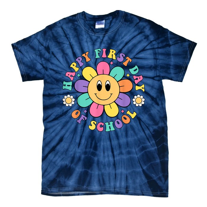 Happy First Day Of School Teacher Back To School Boy Girl Tie-Dye T-Shirt