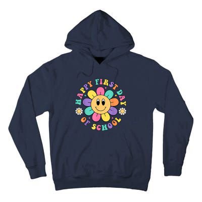 Happy First Day Of School Teacher Back To School Boy Girl Tall Hoodie