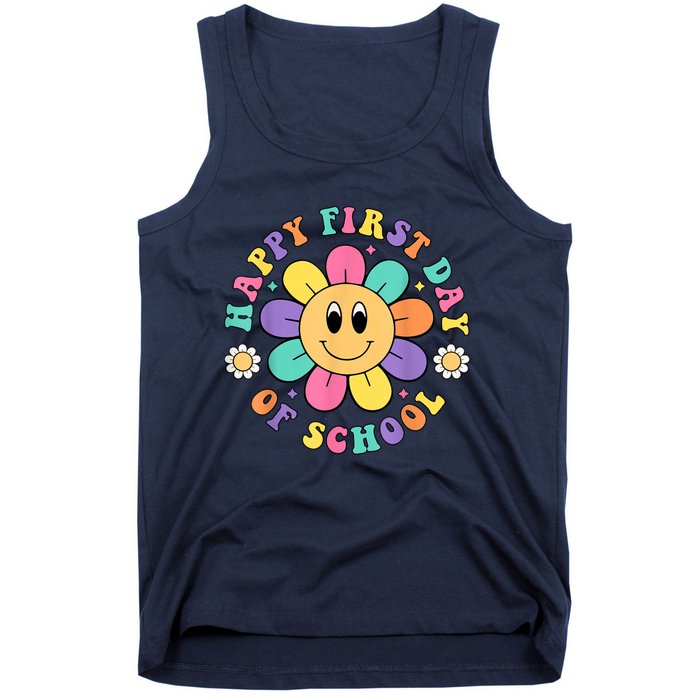 Happy First Day Of School Teacher Back To School Boy Girl Tank Top