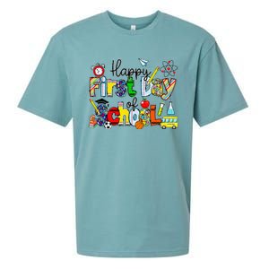 Happy First Day Of School Teachers Students Back To School Sueded Cloud Jersey T-Shirt