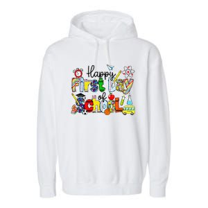 Happy First Day Of School Teachers Students Back To School Garment-Dyed Fleece Hoodie