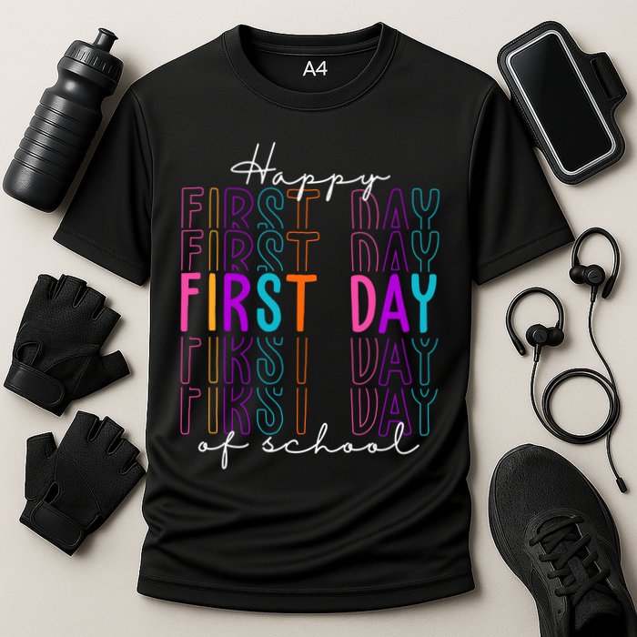 Happy First Day Of School Colorful Performance Shirt