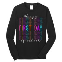 Happy First Day Of School Colorful Long Sleeve Shirt