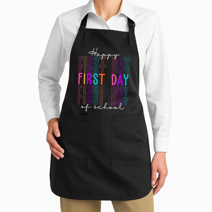 Happy First Day Of School Colorful Apron