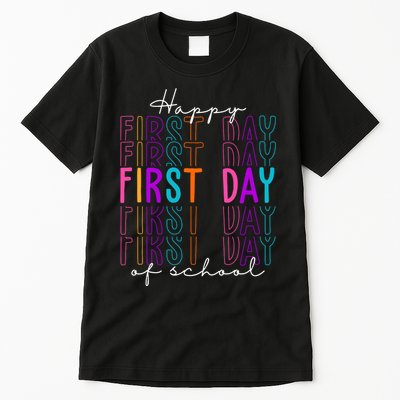 Happy First Day Of School Colorful Tall T-Shirt