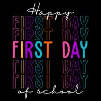Happy First Day Of School Colorful Button