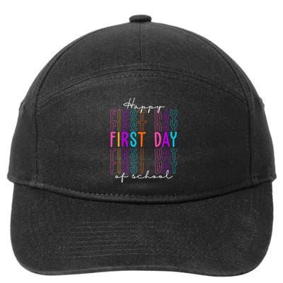 Happy First Day Of School Colorful 7-Panel Snapback Hat