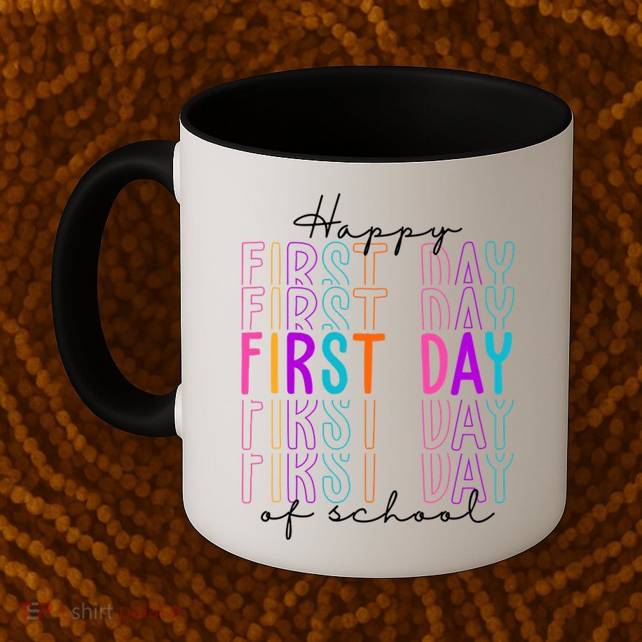 Happy First Day Of School Colorful Mug