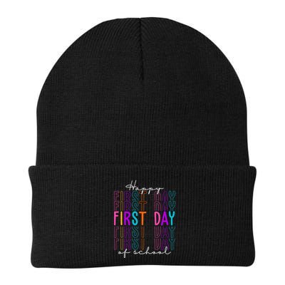 Happy First Day Of School Colorful Beanie