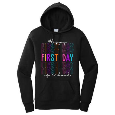 Happy First Day Of School Colorful Women's Pullover Hoodie