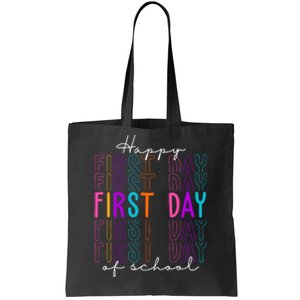 Happy First Day Of School Colorful Tote Bag