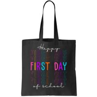 Happy First Day Of School Colorful Tote Bag