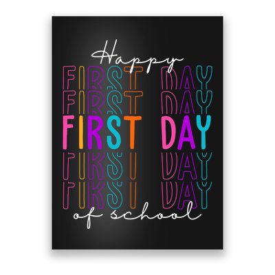 Happy First Day Of School Colorful Poster