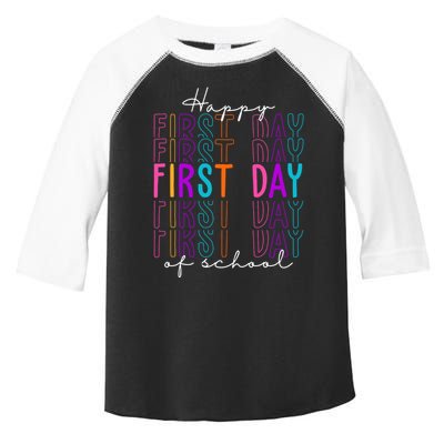 Happy First Day Of School Colorful Toddler Fine Jersey T-Shirt