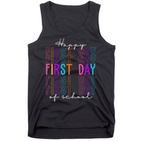 Happy First Day Of School Colorful Tank Top