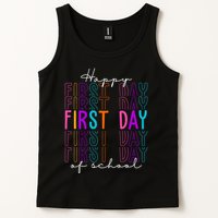 Happy First Day Of School Colorful Tank Top
