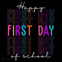Happy First Day Of School Colorful Toddler T-Shirt