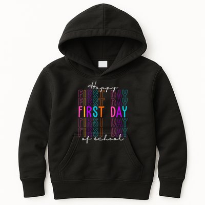 Happy First Day Of School Colorful Kids Hoodie