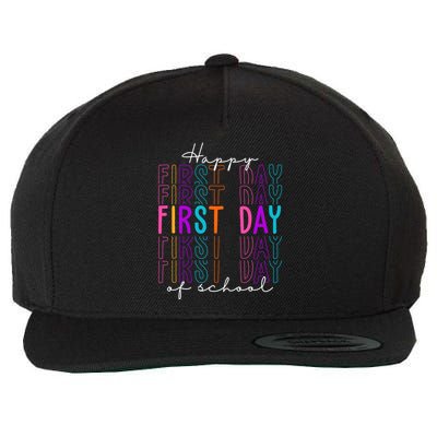 Happy First Day Of School Colorful Wool Snapback Cap