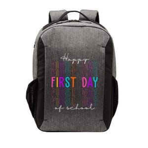 Happy First Day Of School Colorful Vector Backpack