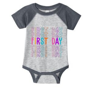 Happy First Day Of School Colorful Infant Baby Jersey Bodysuit