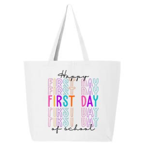 Happy First Day Of School Colorful 25L Jumbo Tote