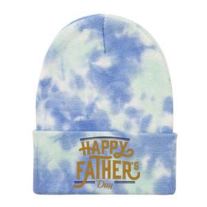 Happy Father's Day Celebration Gift Tie Dye 12in Knit Beanie