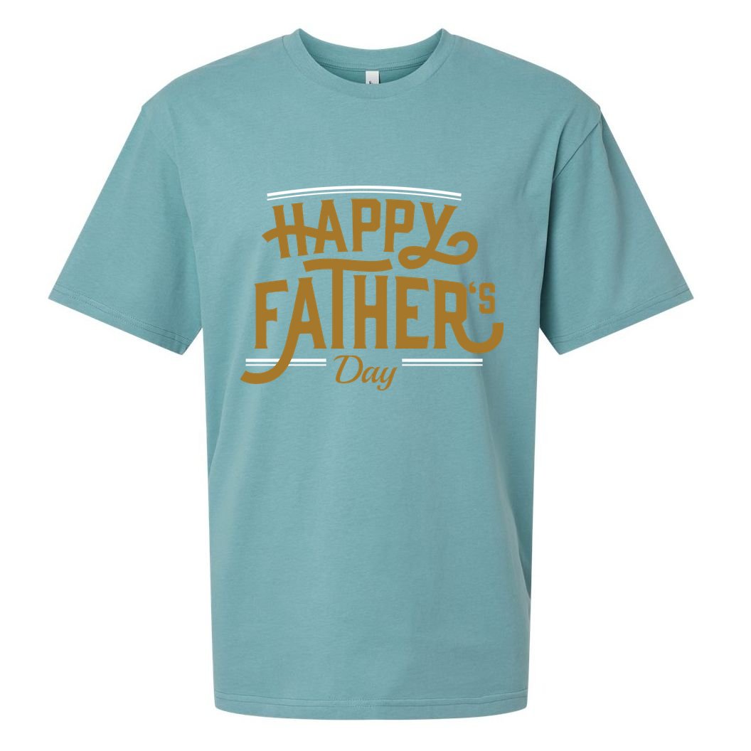 Happy Father's Day Celebration Gift Sueded Cloud Jersey T-Shirt