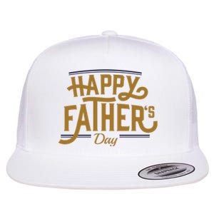 Happy Father's Day Celebration Gift Flat Bill Trucker Hat