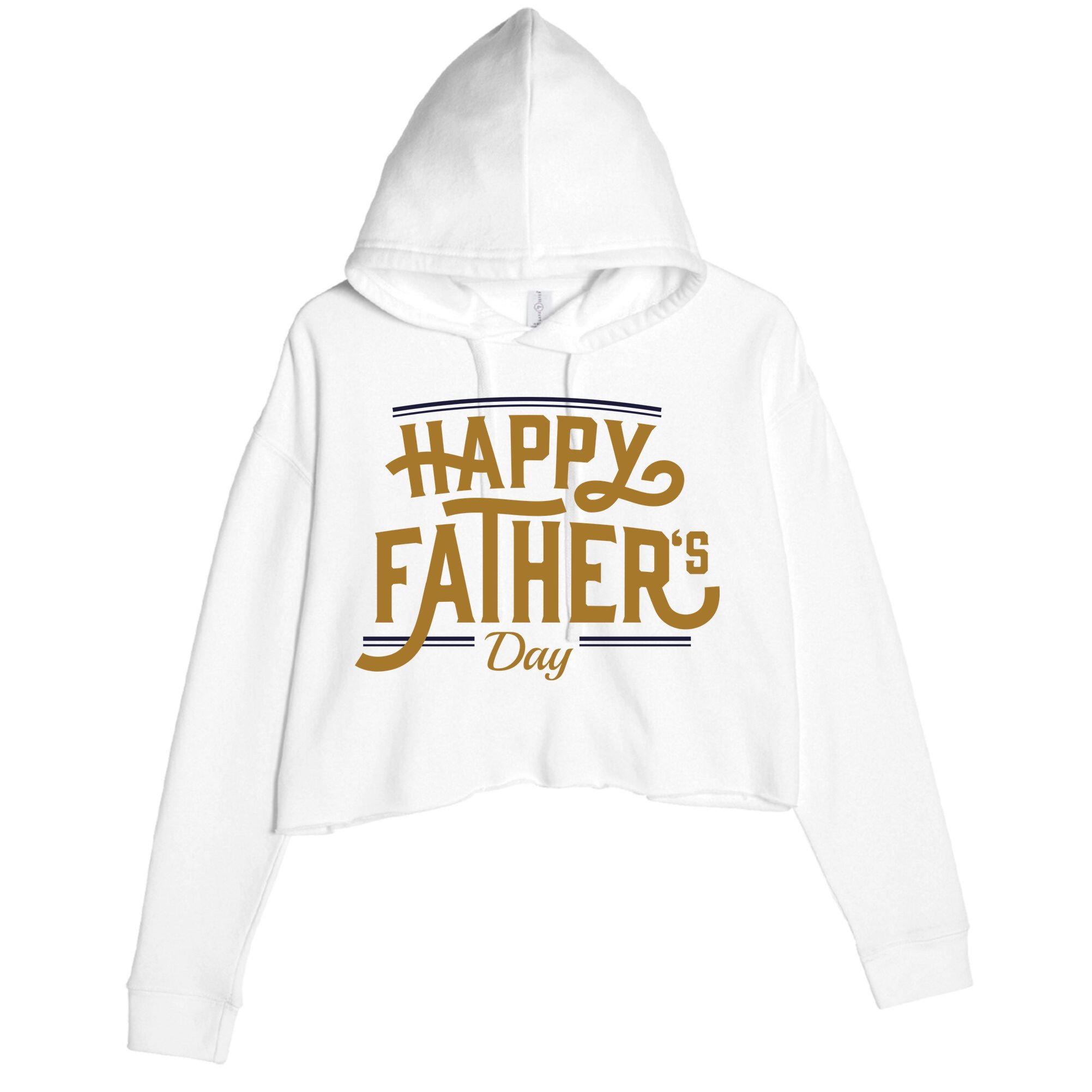 Happy Father's Day Celebration Gift Crop Fleece Hoodie