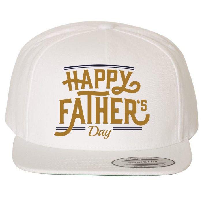 Happy Father's Day Celebration Gift Wool Snapback Cap