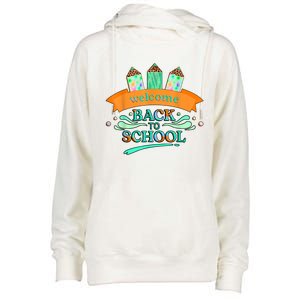 Happy First Day Of School Teachers Women Student Boy Girl Womens Funnel Neck Pullover Hood