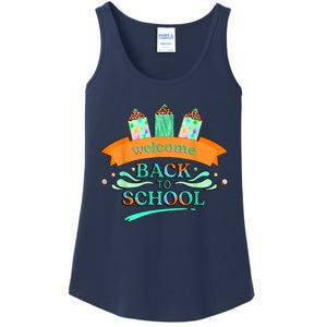 Happy First Day Of School Teachers Women Student Boy Girl Ladies Essential Tank