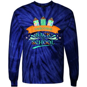 Happy First Day Of School Teachers Women Student Boy Girl Tie-Dye Long Sleeve Shirt