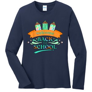 Happy First Day Of School Teachers Women Student Boy Girl Ladies Long Sleeve Shirt