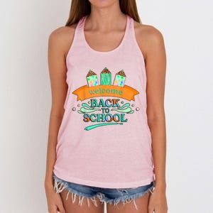 Happy First Day Of School Teachers Women Student Boy Girl Women's Knotted Racerback Tank