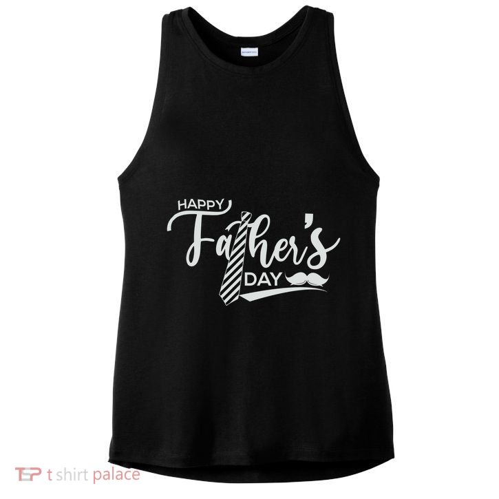 Happy Father's Day Ladies PosiCharge Tri-Blend Wicking Tank