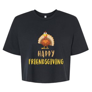 Happy Friendsgiving Day Thanksgiving Funny Friends Giving Bella+Canvas Jersey Crop Tee