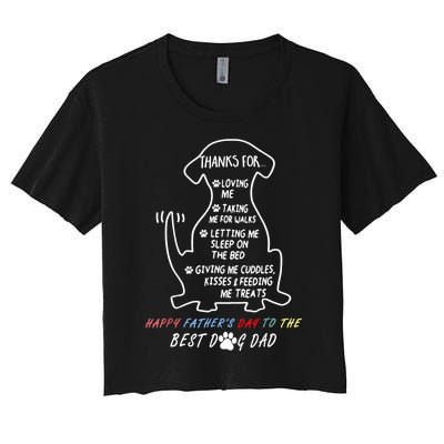 Happy FatherS Day Best Dog Dad Women's Crop Top Tee