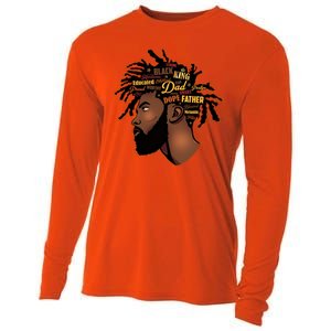 Happy Father's Day Black African American Dad Cooling Performance Long Sleeve Crew