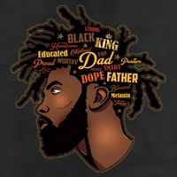 Happy Father's Day Black African American Dad 7 Panel Mesh Trucker Snapback Hat