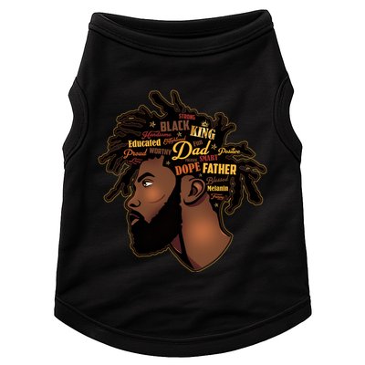 Happy Father's Day Black African American Dad Doggie Tank