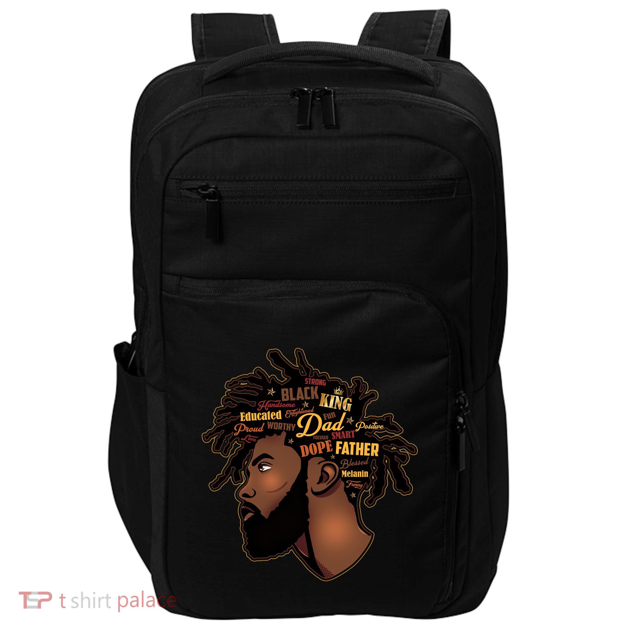 Happy Father's Day Black African American Dad Impact Tech Backpack
