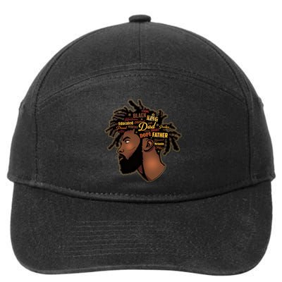 Happy Father's Day Black African American Dad 7-Panel Snapback Hat