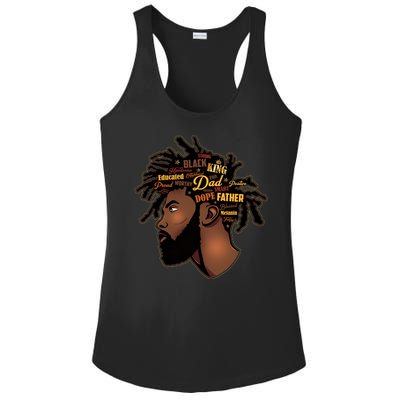 Happy Father's Day Black African American Dad Ladies PosiCharge Competitor Racerback Tank